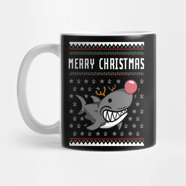 Reindeer  Shark Ugly Christmas Sweater  for Kids by Riffize